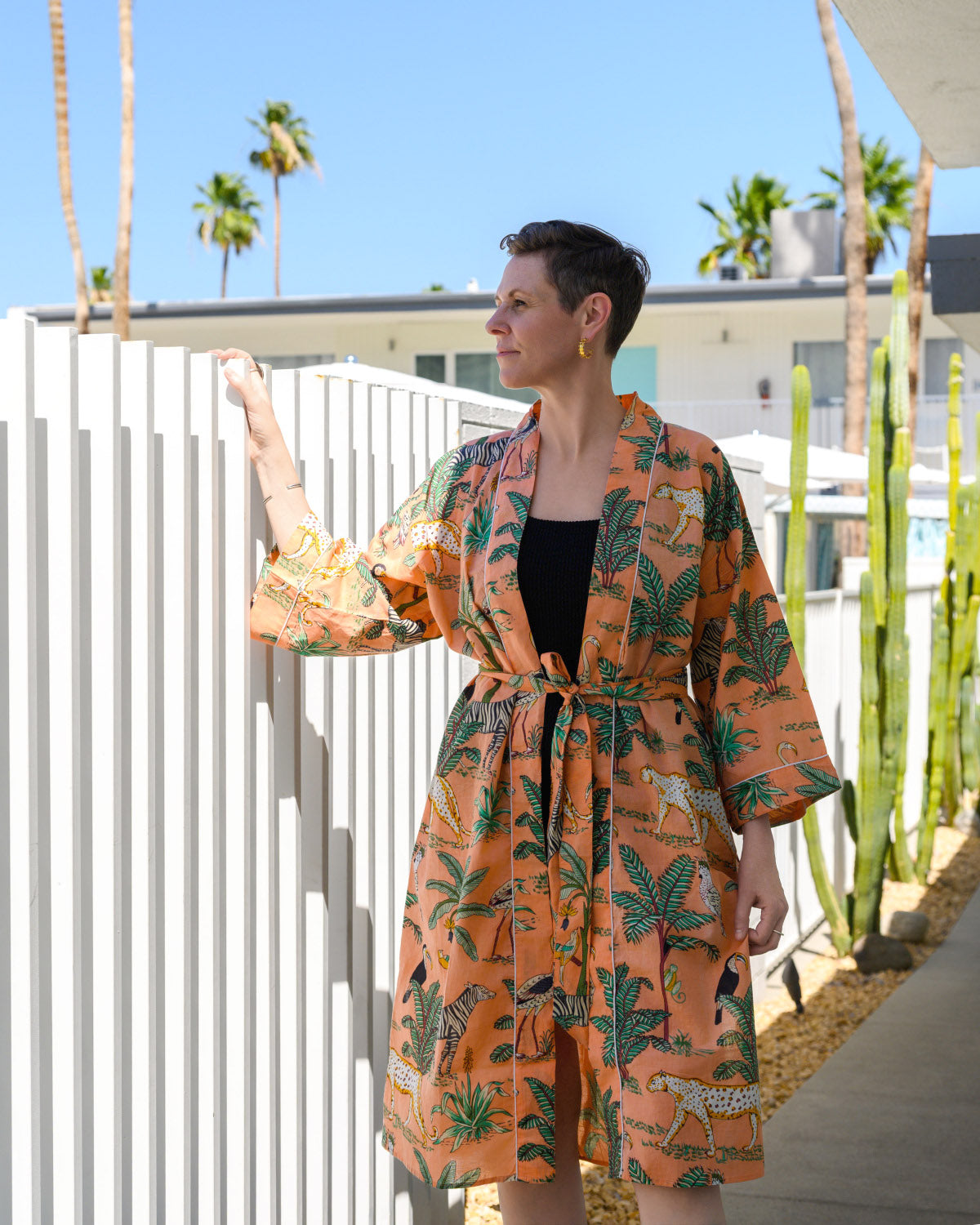 dressing gown kimono cotton Lightweight Robe / Color:Orange-Red Jovana | Burgundy Hand-Embellished orders over 99 Wash and wear