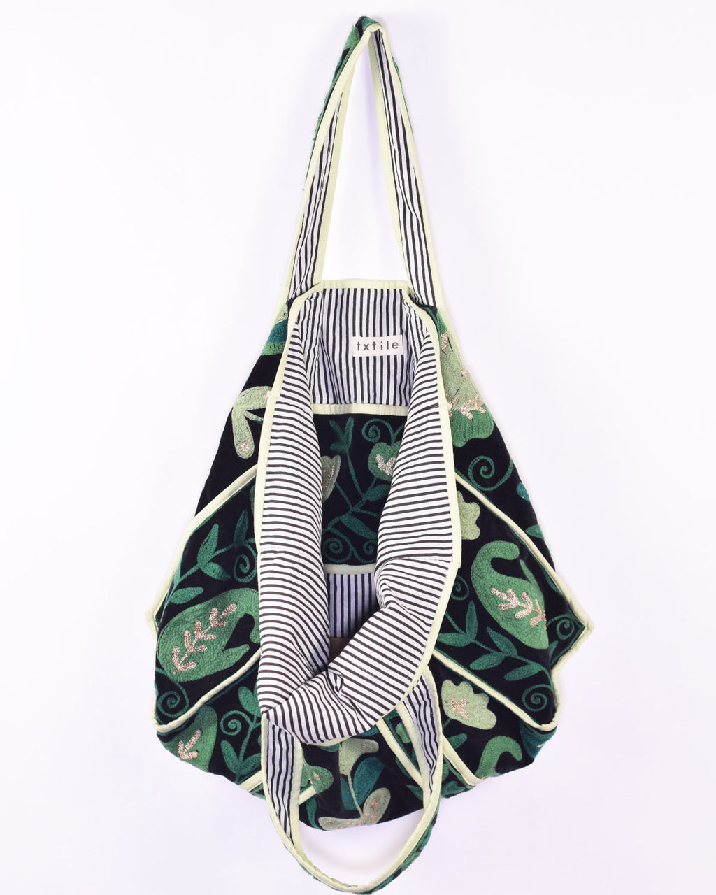 Velvet Suzani Embroidered Oversized Tote Bag - 10 image 0