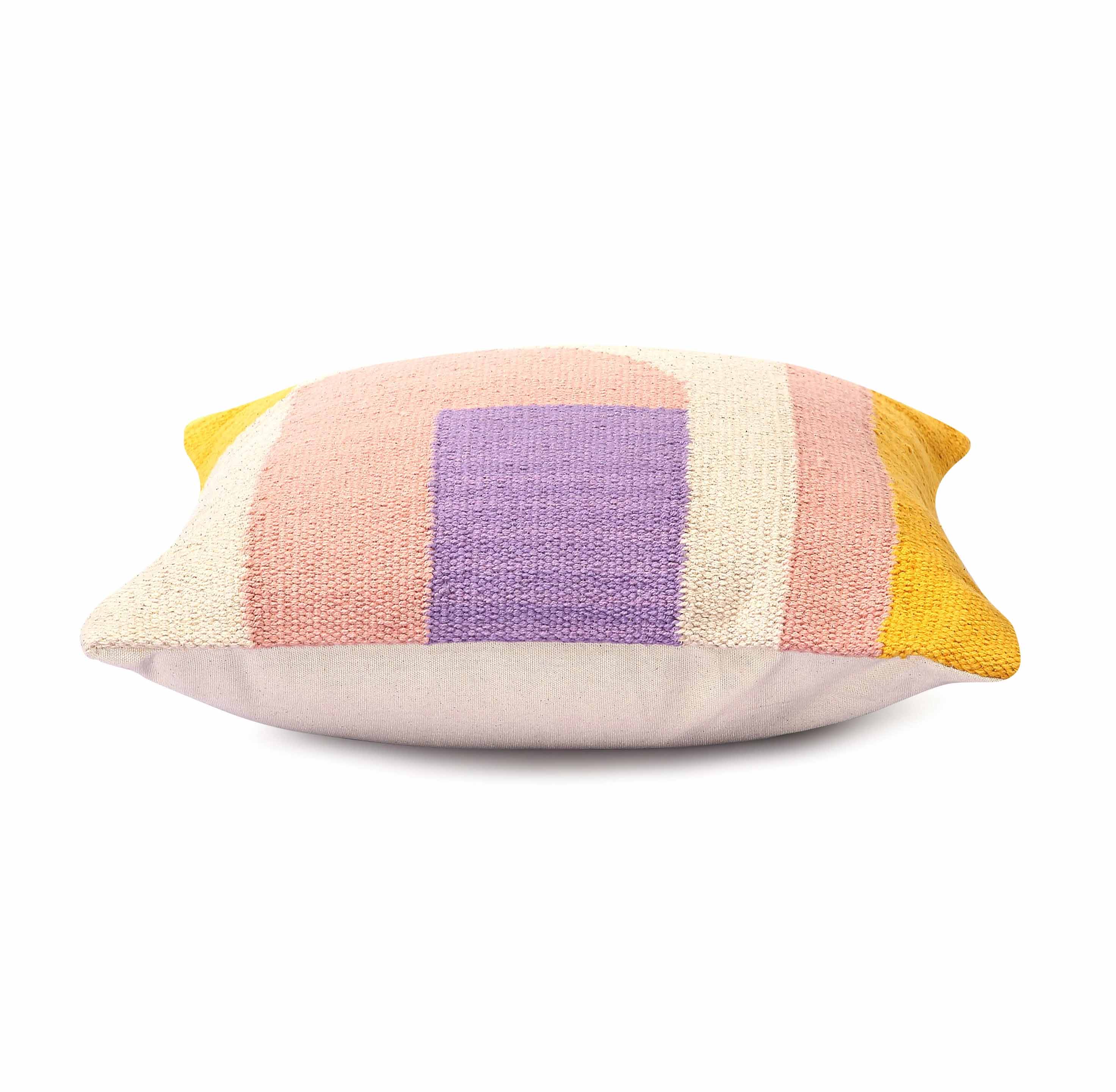 Geo Accent Pillow - Yellow / Pink image 2
