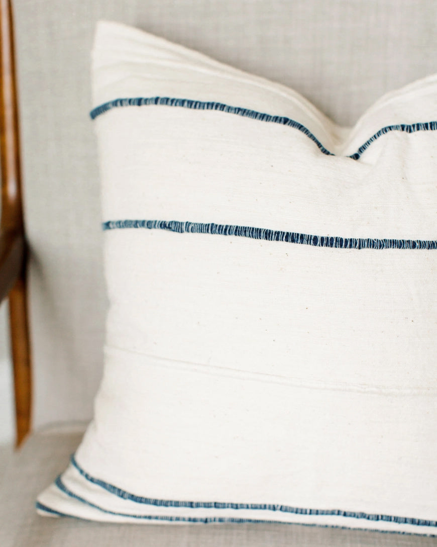 Creative Women Ribbons Navy Pillow image 3