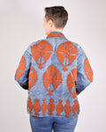 Denim Suzani Embroidered Jacket - 02 image 0