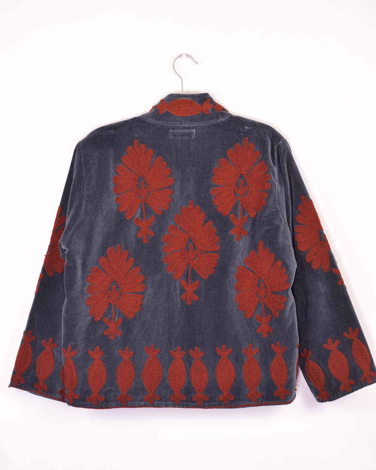 Embroidered Suzani Velvet Jacket - 09 image 1