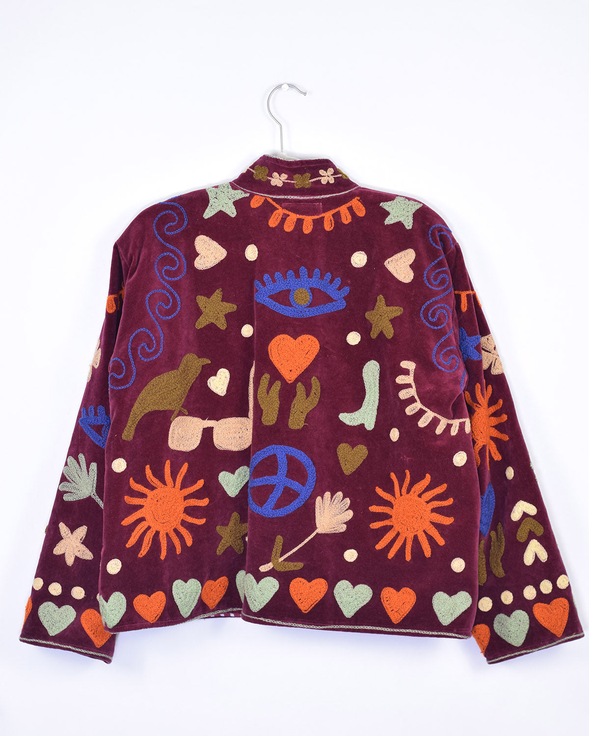 Good Vibes Embroidered Velvet Jacket - 06 image 1