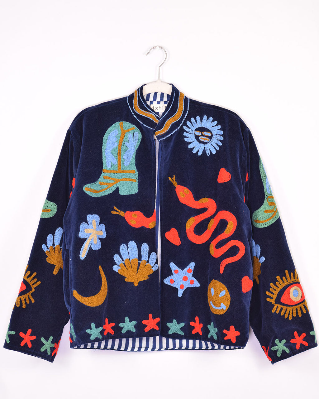 Embroidered Suzani Velvet Jacket - 06 image 0