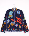 Embroidered Suzani Velvet Jacket - 06 image 0