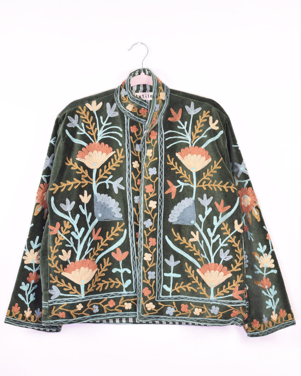 Boho Blooms Embroidered Velvet Jacket - 02 image 0