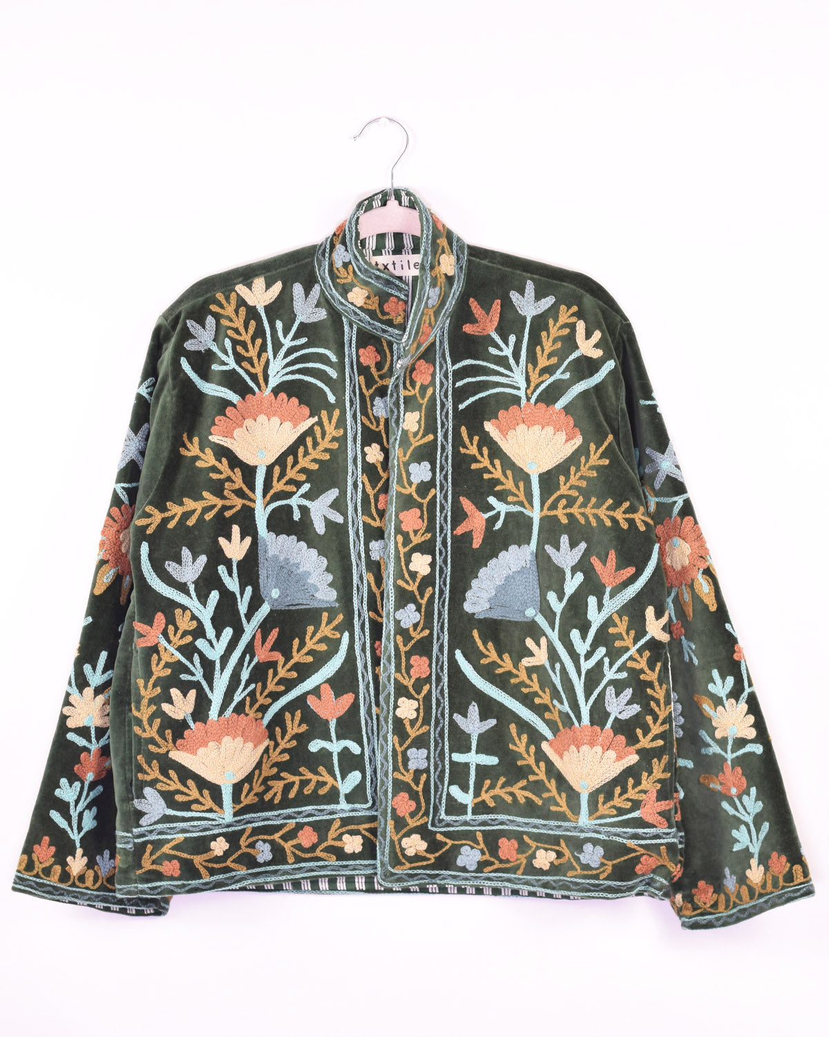 Boho Blooms Embroidered Velvet Jacket - 02 image 0