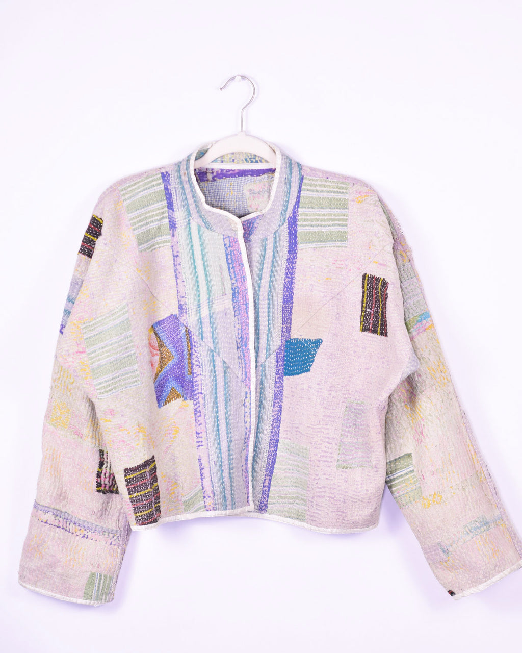 Sofie Quilted Reversible Patchwork Kantha Jacket -13 image 2