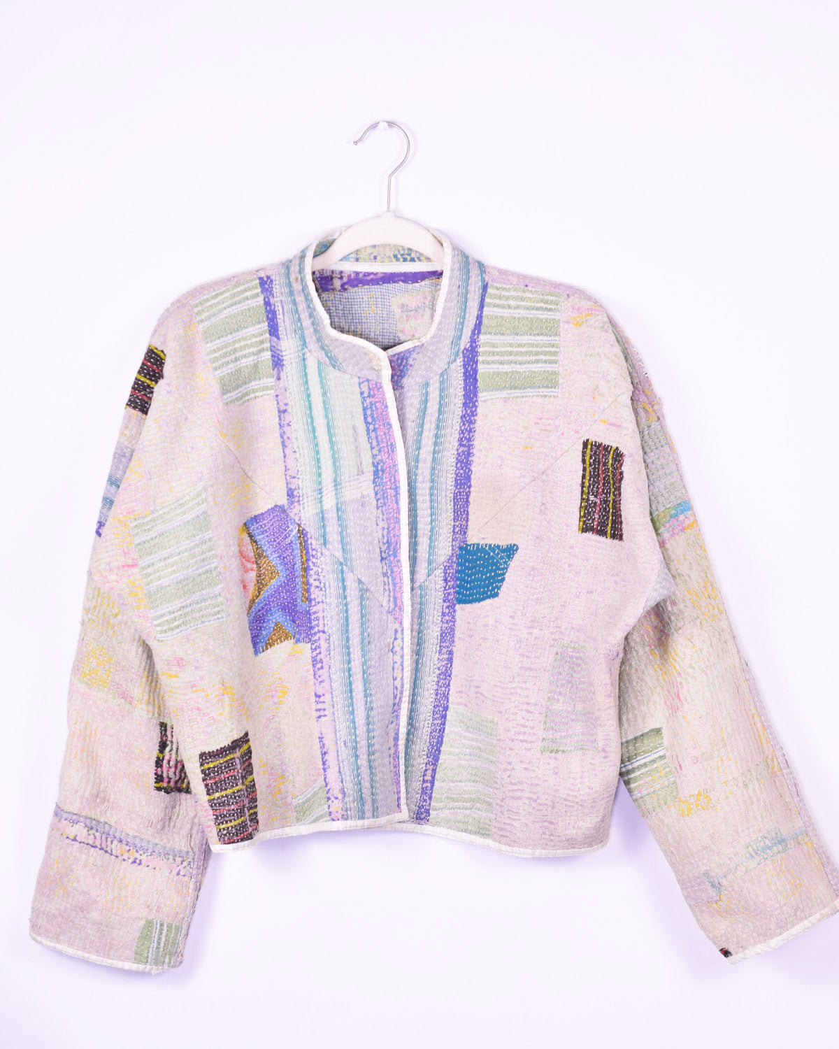 Sofie Quilted Reversible Patchwork Kantha Jacket -13 image 2