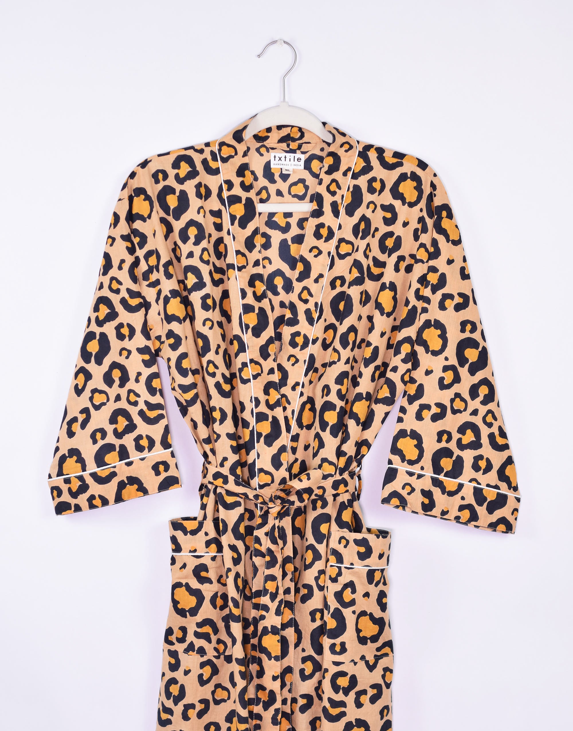 Lightweight Leopard Print Cotton Robe image 0