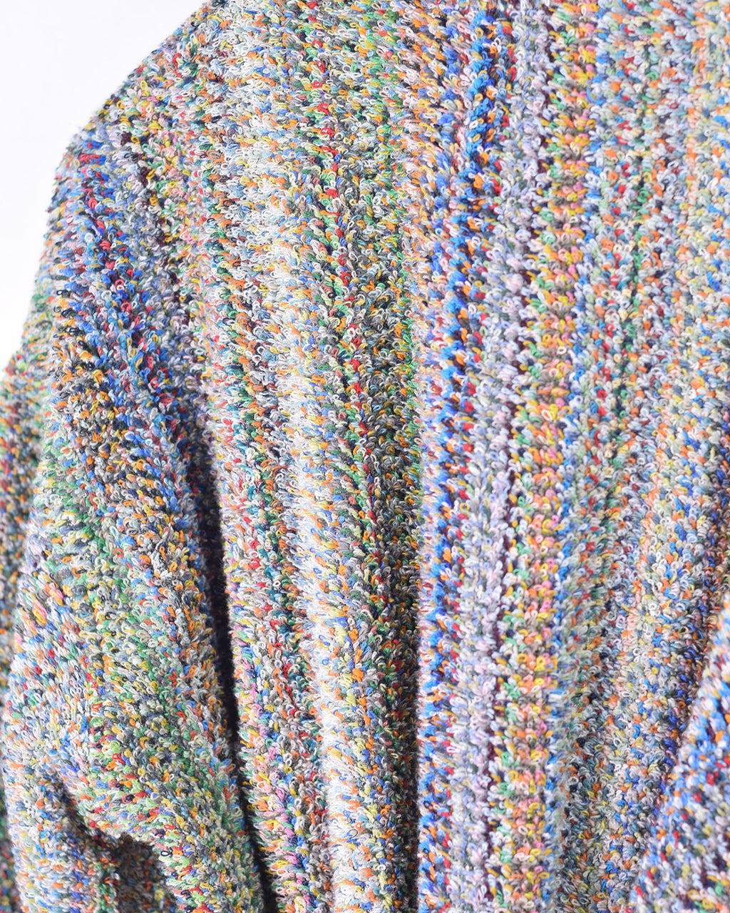 Organic Turkish Cotton Plush Terry Cloth Robe - Soft Rainbow image 3