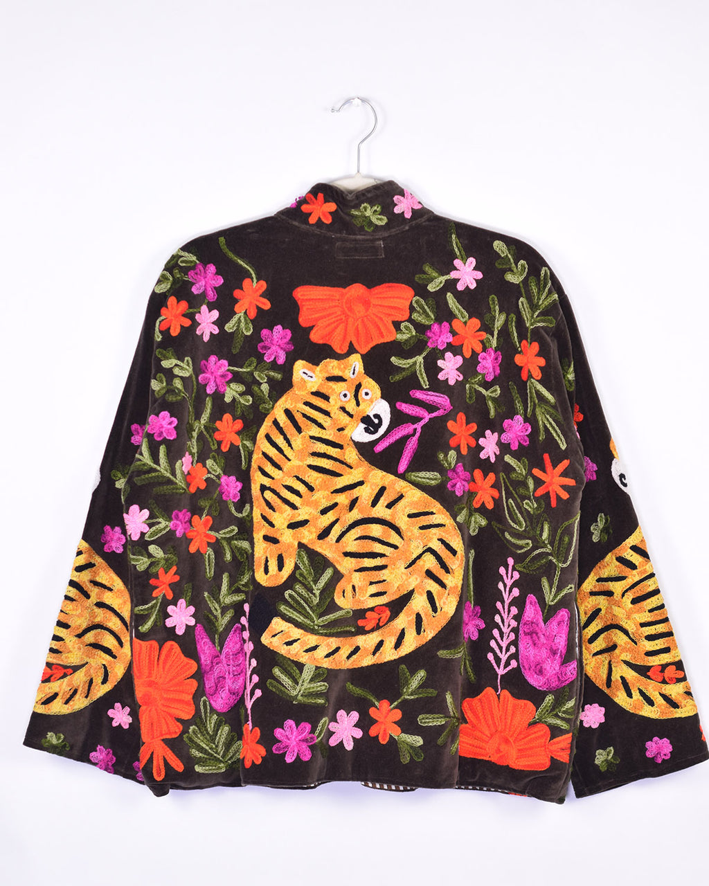 Tiger Tribe Embroidered Velvet Jacket - 05 image 1