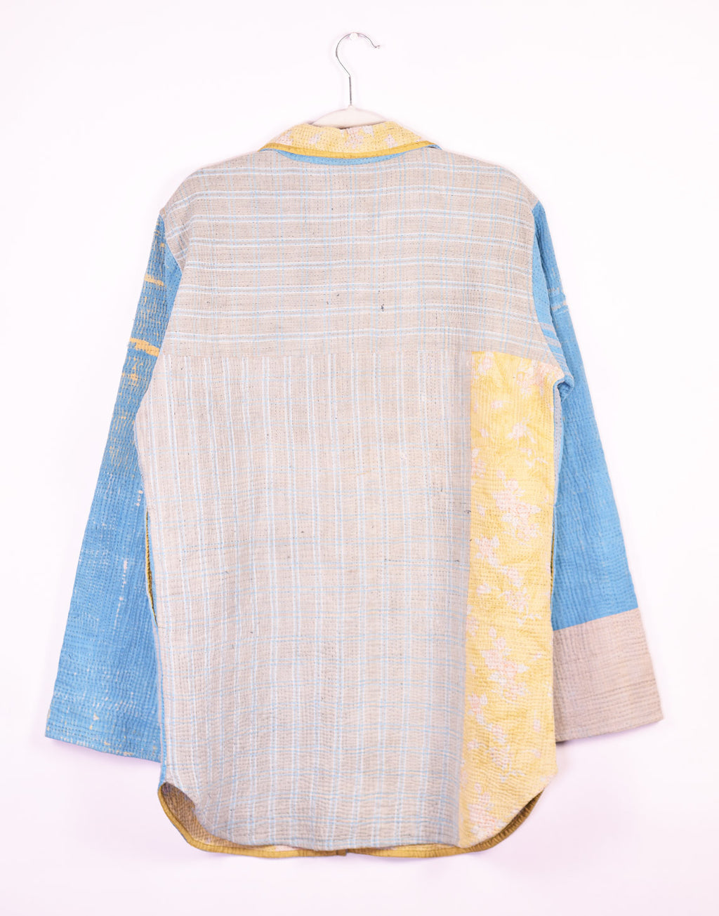 Frankie Long Quilted Reversible Patchwork Kantha Jacket - 03 image 1