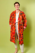 Plush Velvet Unisex Robe - Papaya Tropics image 0