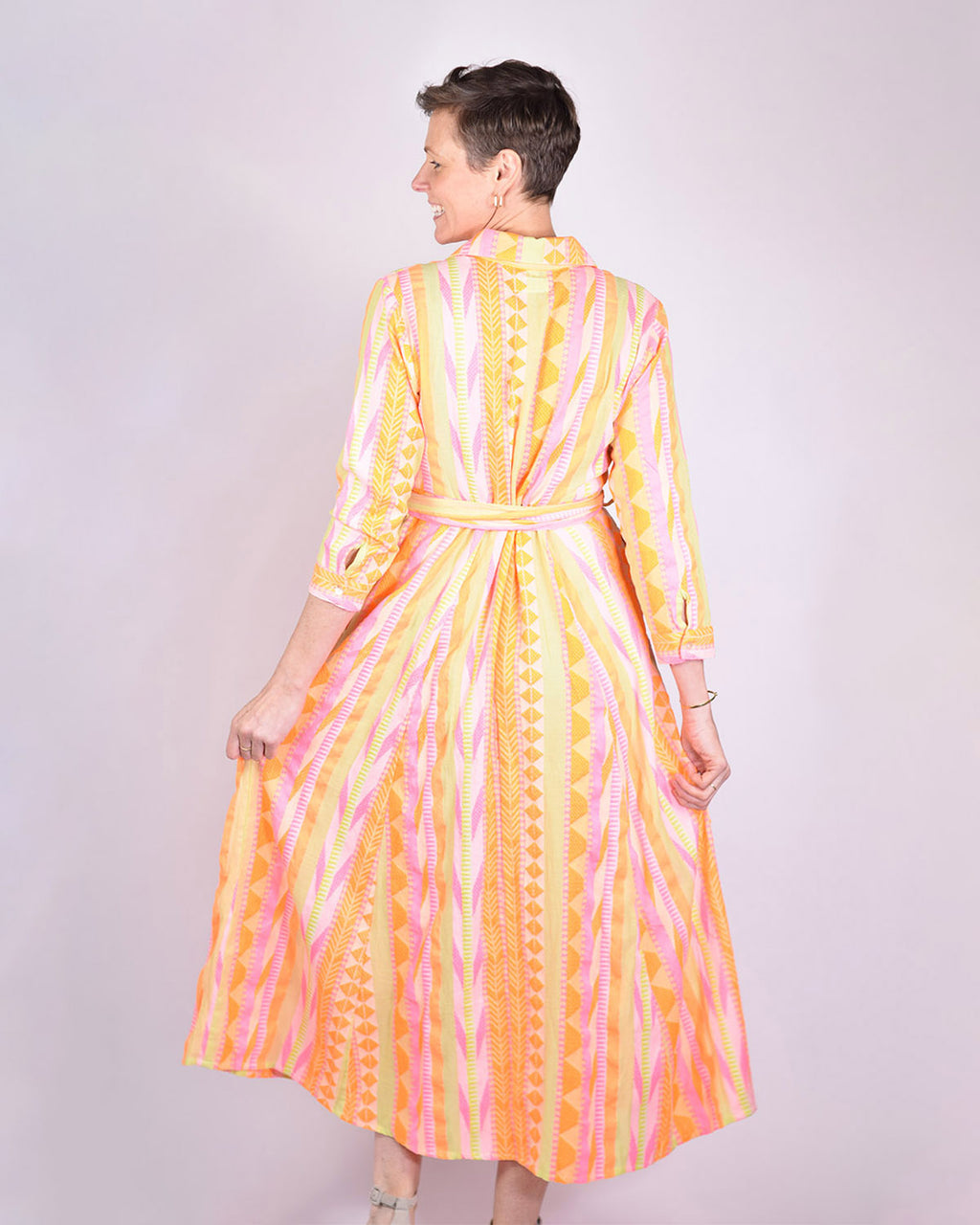 Rowan Shirt Dress - Long Sleeve - Orange Crush image 0