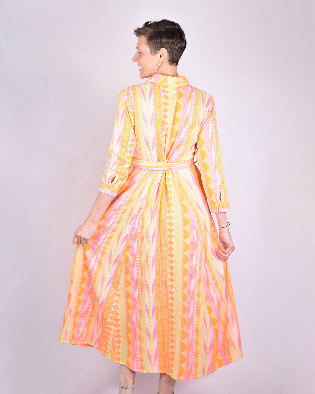 Rowan Shirt Dress - Long Sleeve - Orange Crush image 0