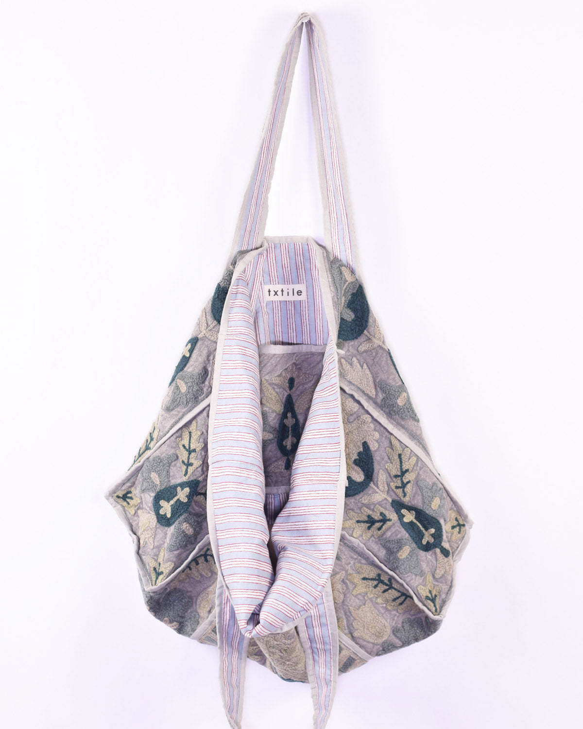 Canvas Suzani Embroidered Oversized Tote Bag - 17 image 0