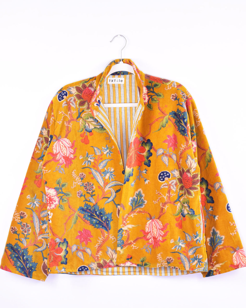 Velvet Printed Jacket - Gold Garden image 0