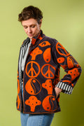 Peace Out Embroidered Velvet Jacket - 02 image 0