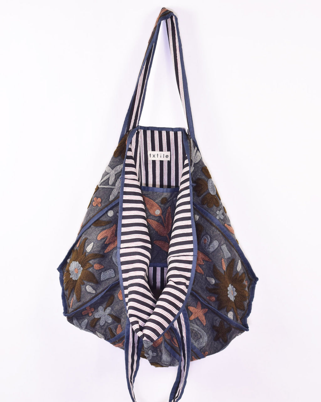 Canvas Suzani Embroidered Oversized Tote Bag - 15 image 1