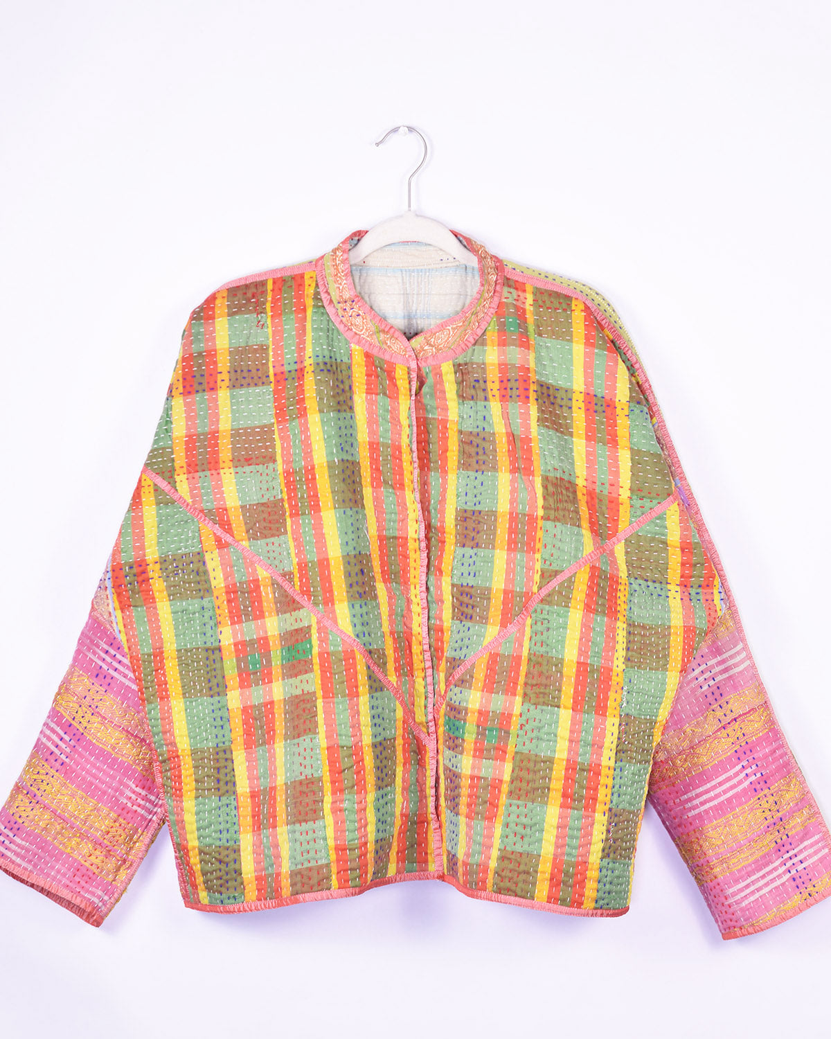 Charlie Quilted Reversible Patchwork Kantha Jacket - 16 image 2
