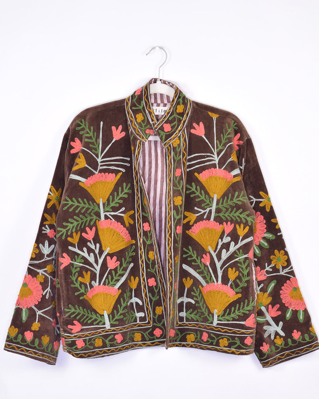 Boho Blooms Embroidered Velvet Jacket - 03 image 0
