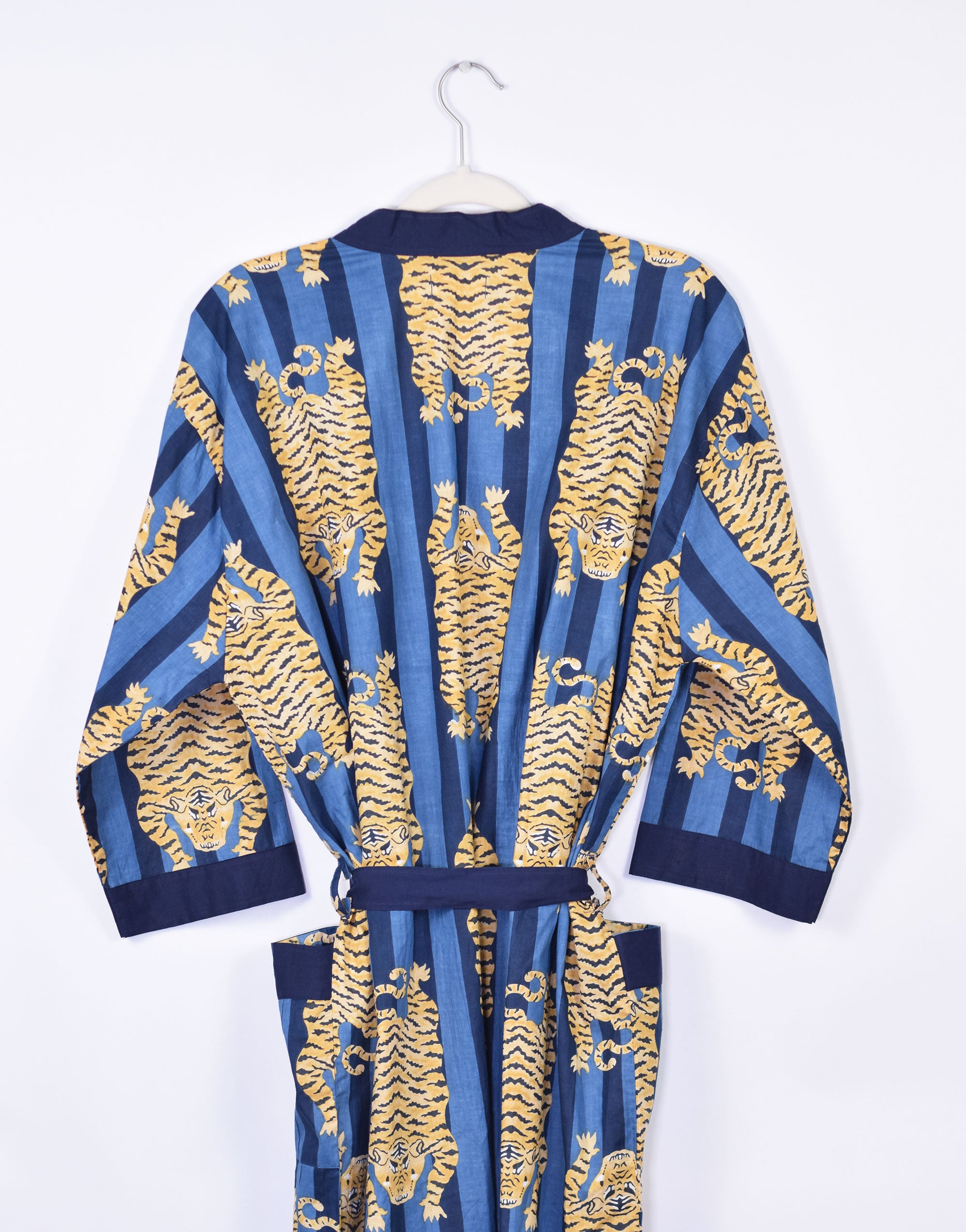 Lightweight Cotton Robe - Blue Tiger image 3