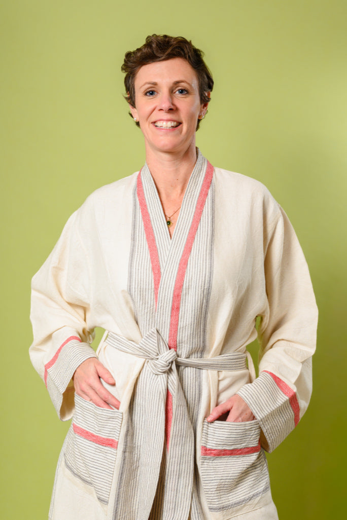 Luxury Turkish Linen - Cotton Robe -01 image 1