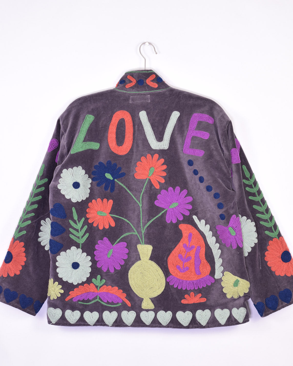 Velvet "Love" Embroidered Jacket - 01 image 0