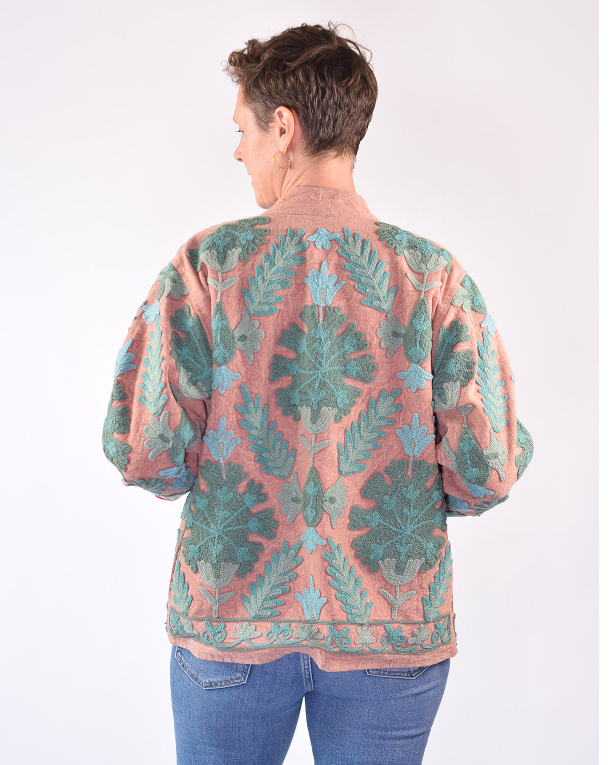 Suzani Embroidered Canvas Jacket/Cardigan -11