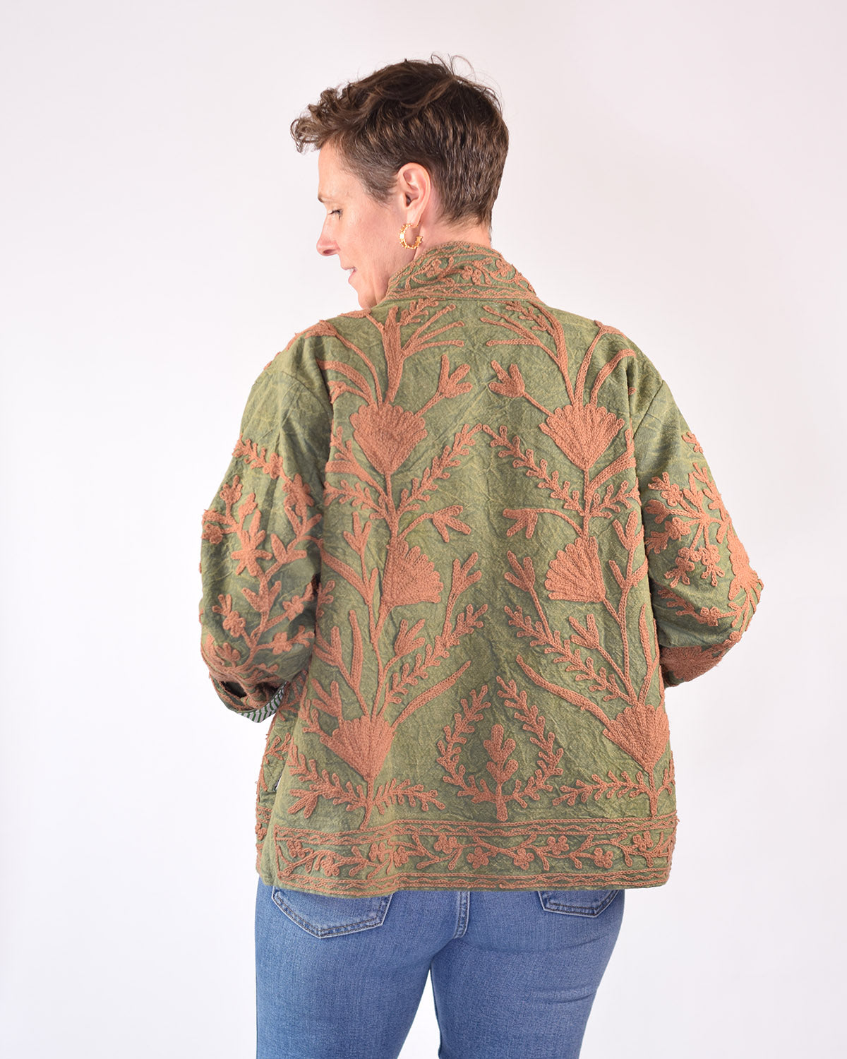 Suzani Embroidered Canvas Jacket/Cardigan - 07