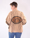 Lightweight Evil Eye Canvas Embroidered Jacket - 06