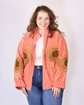 XL - Extended Sized - "Evil Eye" Suzani Embroidered Velvet Jacket/Cardigan - 11