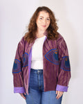 XL - Extended Sized - "Evil Eye" Suzani Embroidered Velvet Jacket/Cardigan - 12
