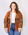XL - Extended Sized - "Evil Eye" Suzani Embroidered Velvet Jacket/Cardigan - 13