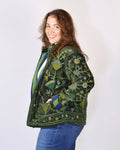 XL - Extended Sized - "Boho Blooms" Suzani Embroidered Velvet Jacket/Cardigan - 04