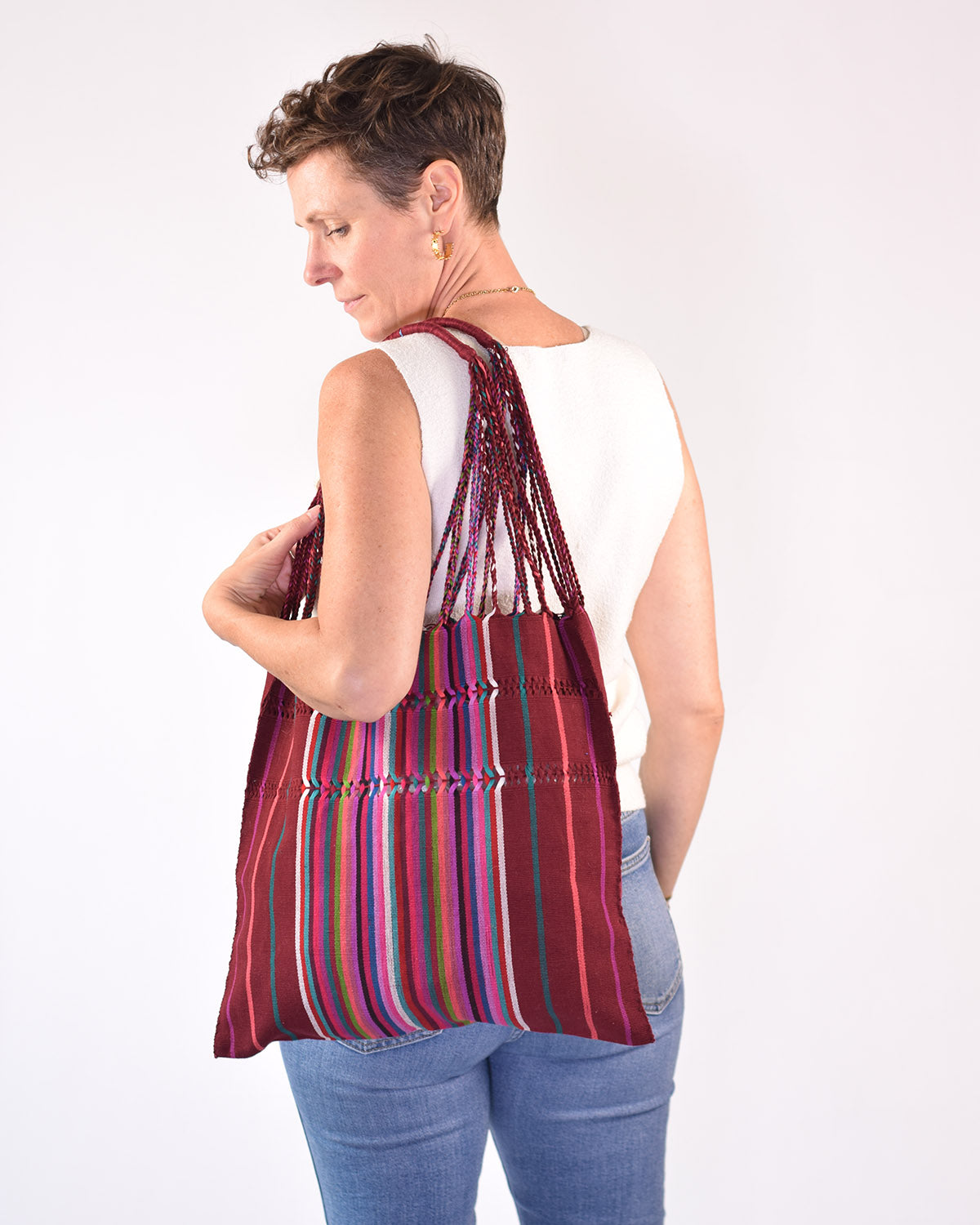 Txtile Colorful Handwoven Chiapas Hammock Bag - 17