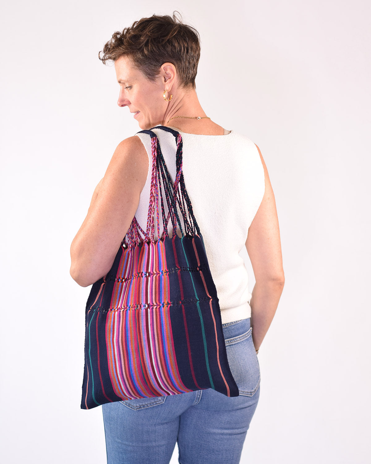 Txtile Colorful Handwoven Chiapas Hammock Bag - 08