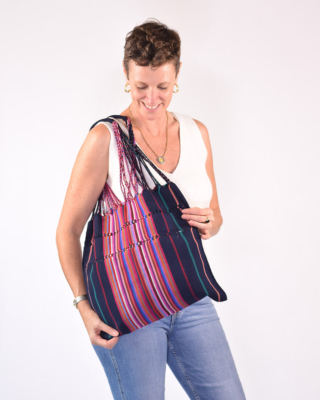 Txtile Colorful Handwoven Chiapas Hammock Bag - 08