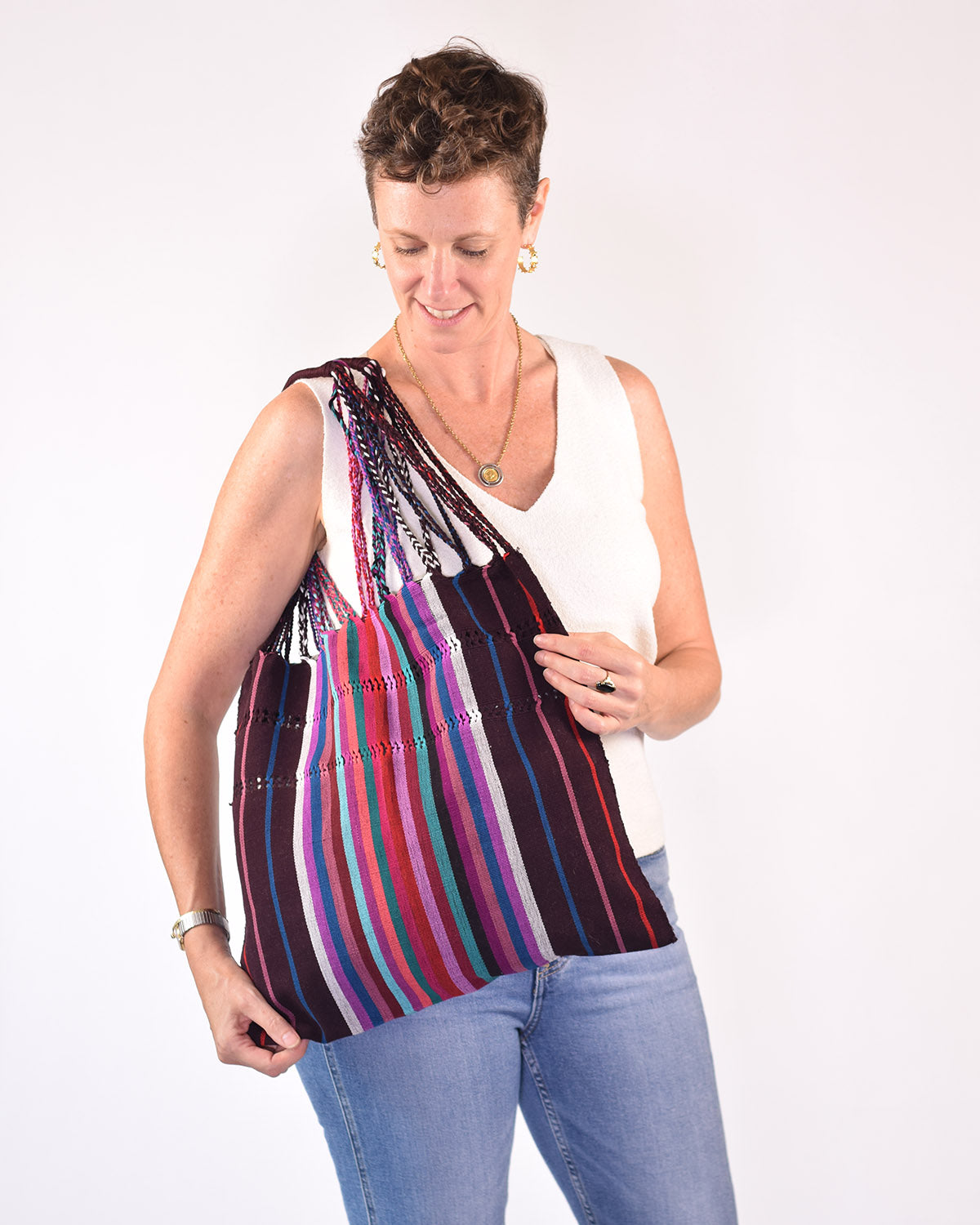 Txtile Colorful Handwoven Chiapas Hammock Bag - 03