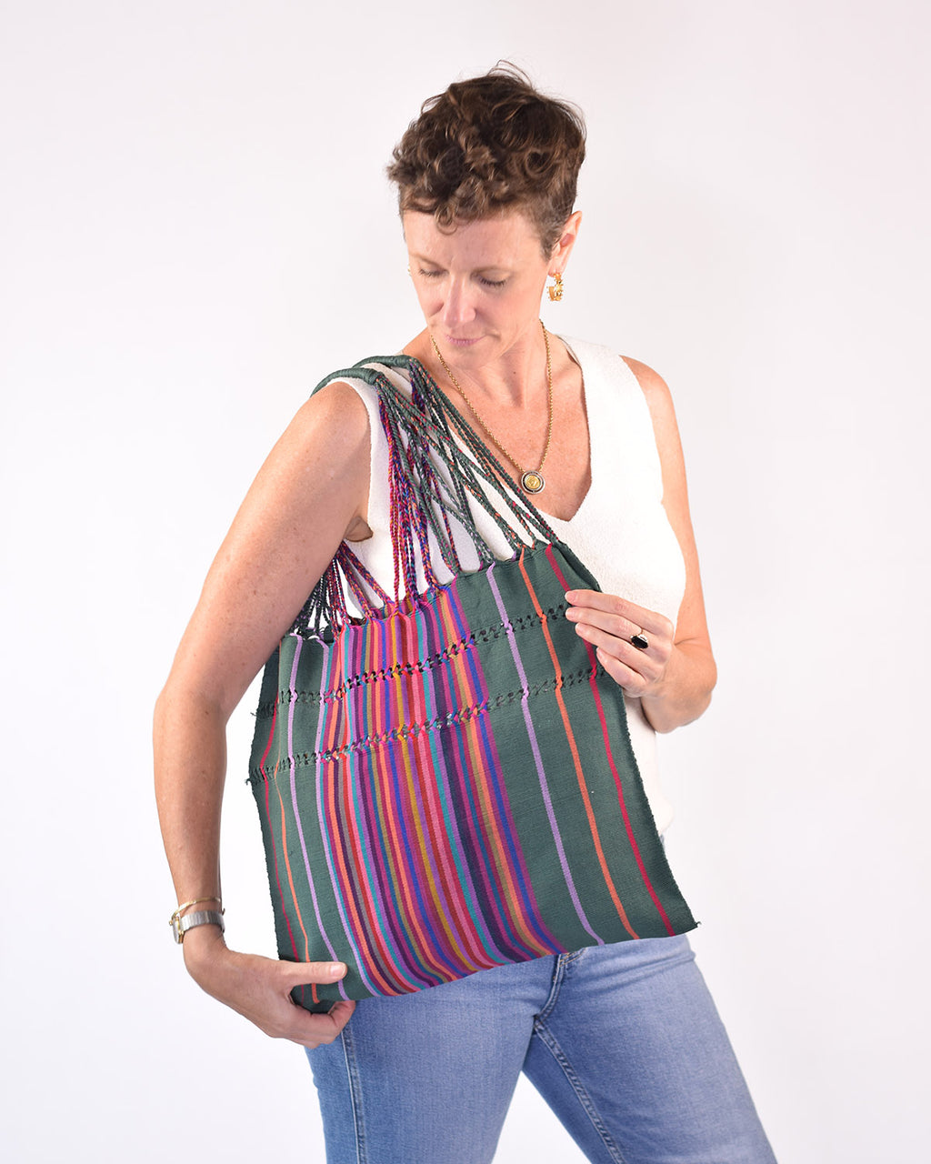 Txtile Colorful Handwoven Chiapas Hammock Bag - 02