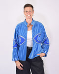 "Evil Eye" Suzani Embroidered Velvet Jacket/Cardigan - 10