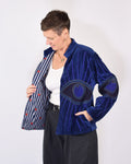 "Evil Eye" Suzani Embroidered Velvet Jacket/Cardigan - 06