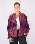"Evil Eye" Suzani Embroidered Velvet Jacket/Cardigan - 04