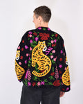 "Tiger Tribe" Suzani Embroidered Velvet Jacket/Cardigan - Black 2
