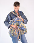 Velvet Suzani Embroidered Oversized Tote Bag - 02