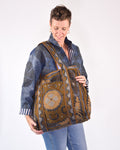Velvet Suzani Embroidered Oversized Tote Bag - 10