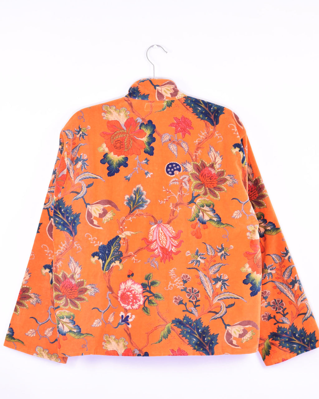 Velvet Printed Jacket - Orange Garden image 1