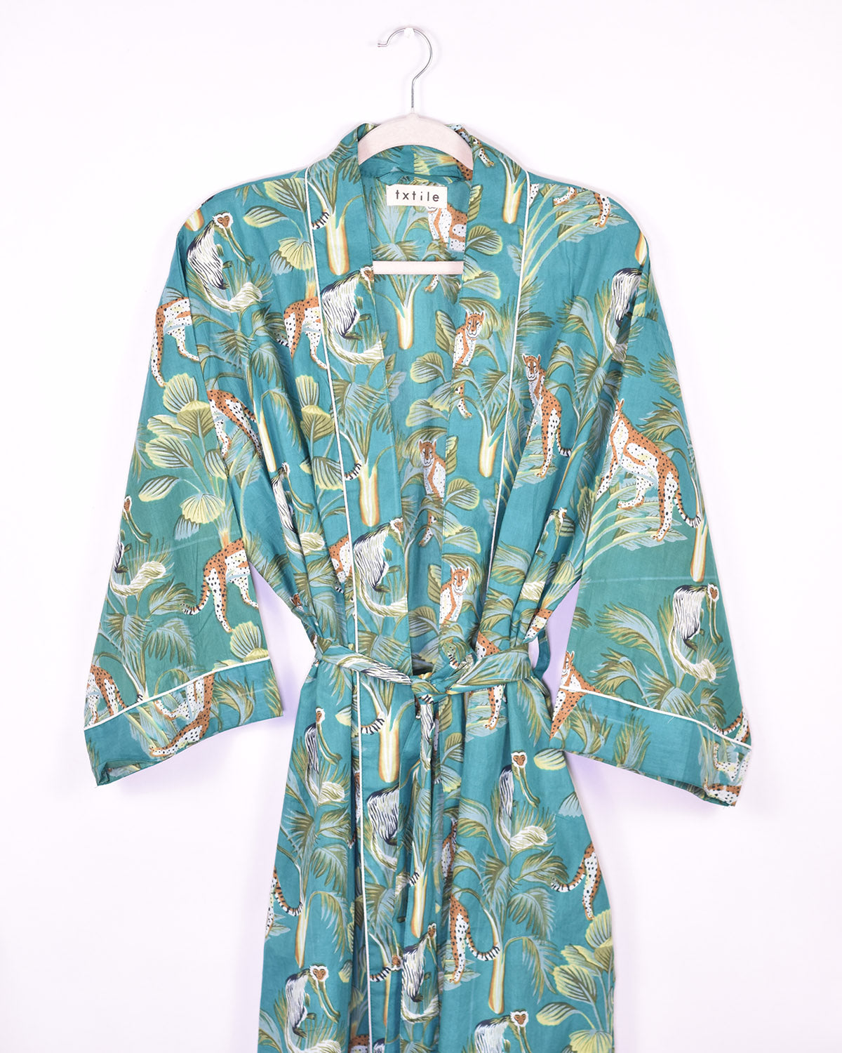 Lightweight Cotton Robe / Kimono - Monkey Forest image 3
