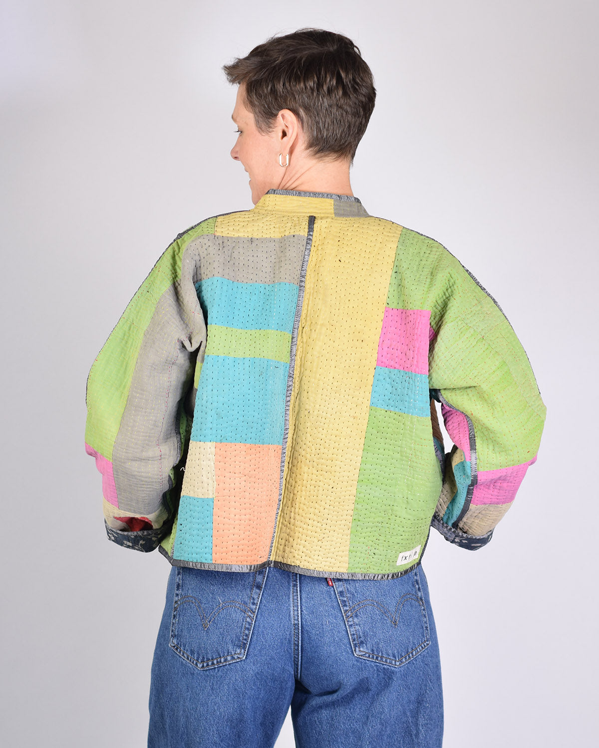 Sofie Quilted Reversible Patchwork Kantha Jacket - 04 image 1
